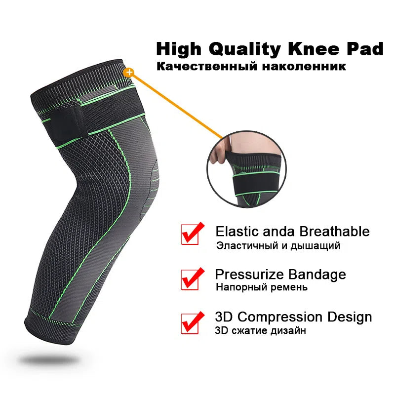 Knitted Compression Knee Support – Extended Brace for Exercise & Joint Warmth