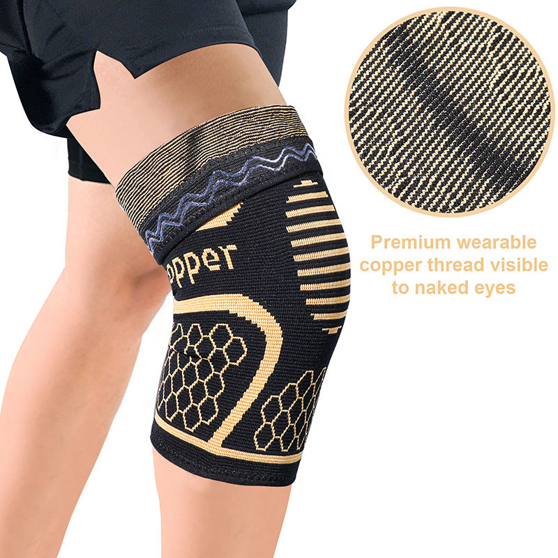 Copper-Infused Compression Knee Sleeves – Moisture-Wicking Support for Sports, Running & Recovery