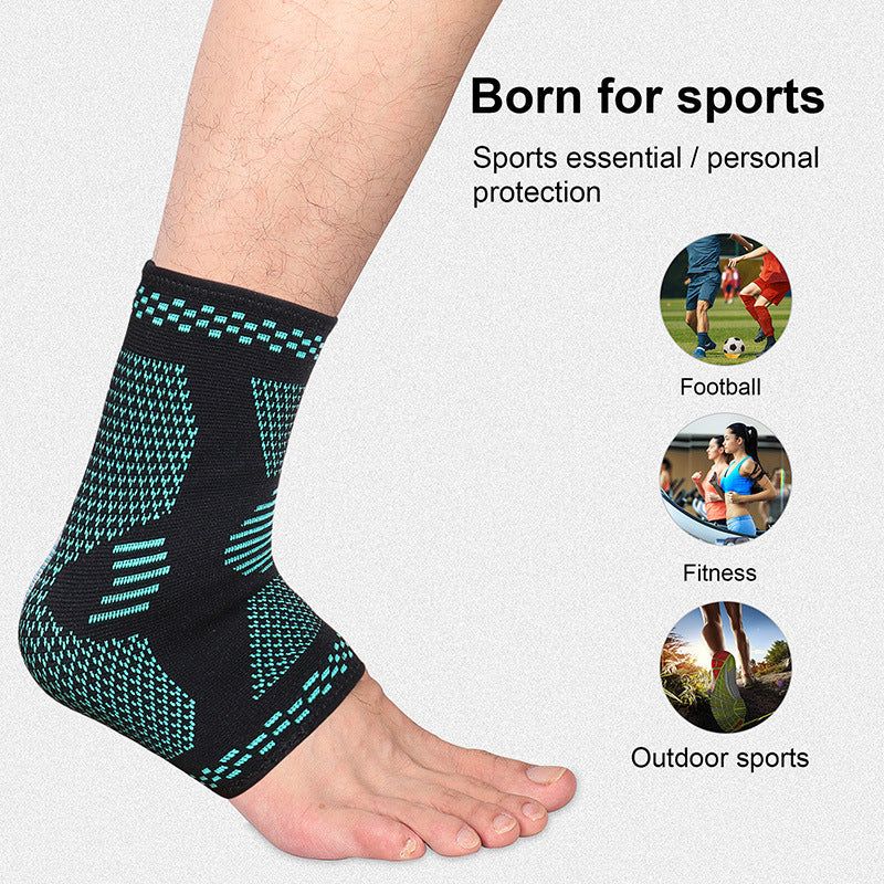 Breathable Ankle Support Sleeve – Emerald Green Compression Brace for Basketball & Football