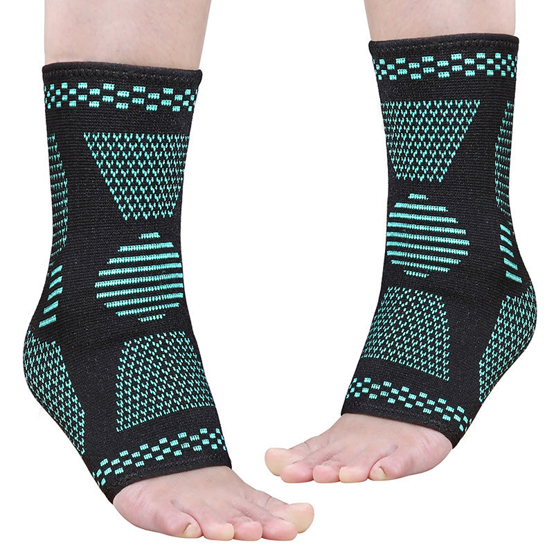 Breathable Ankle Support Sleeve – Emerald Green Compression Brace for Basketball & Football